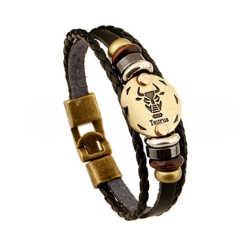 Leather Bracelet - Taurus Zodiac Sign [product.brand] 1 - Rosmarinus (koreni-krumlov.cz / platce DPH) 