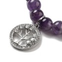 Chakra Bracelet from Amethyst with Tree of Life Pendant [product.brand] 2 - Rosmarinus (koreni-krumlov.cz / platce DPH) 