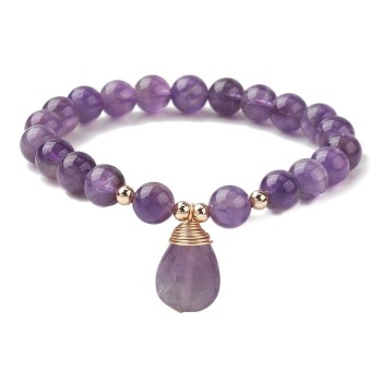 Luxury amethyst bracelet with a teardrop pendant [product.brand] 1 - Rosmarinus (koreni-krumlov.cz / platce DPH) 