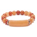 Bracelet made of natural red aventurine with a rectangular element [product.brand] 1 - Rosmarinus (koreni-krumlov.cz / platce DP