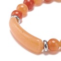 Bracelet made of natural red aventurine with a rectangular element [product.brand] 2 - Rosmarinus (koreni-krumlov.cz / platce DP