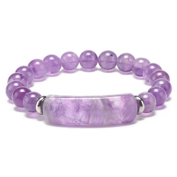 Armband aus natürlichem Amethyst mit rechteckigem Element [product.brand] 1 - Rosmarinus (koreni-krumlov.cz / platce DPH) 