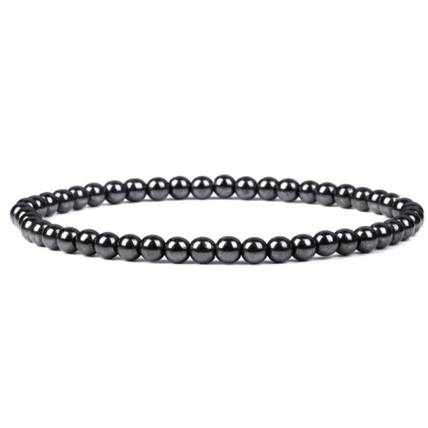 Natural Hematite Bracelet 4mm [product.brand] 1 - Rosmarinus (koreni-krumlov.cz / platce DPH) 