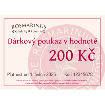 Dárkový poukaz 200Kč (elektronicky) 